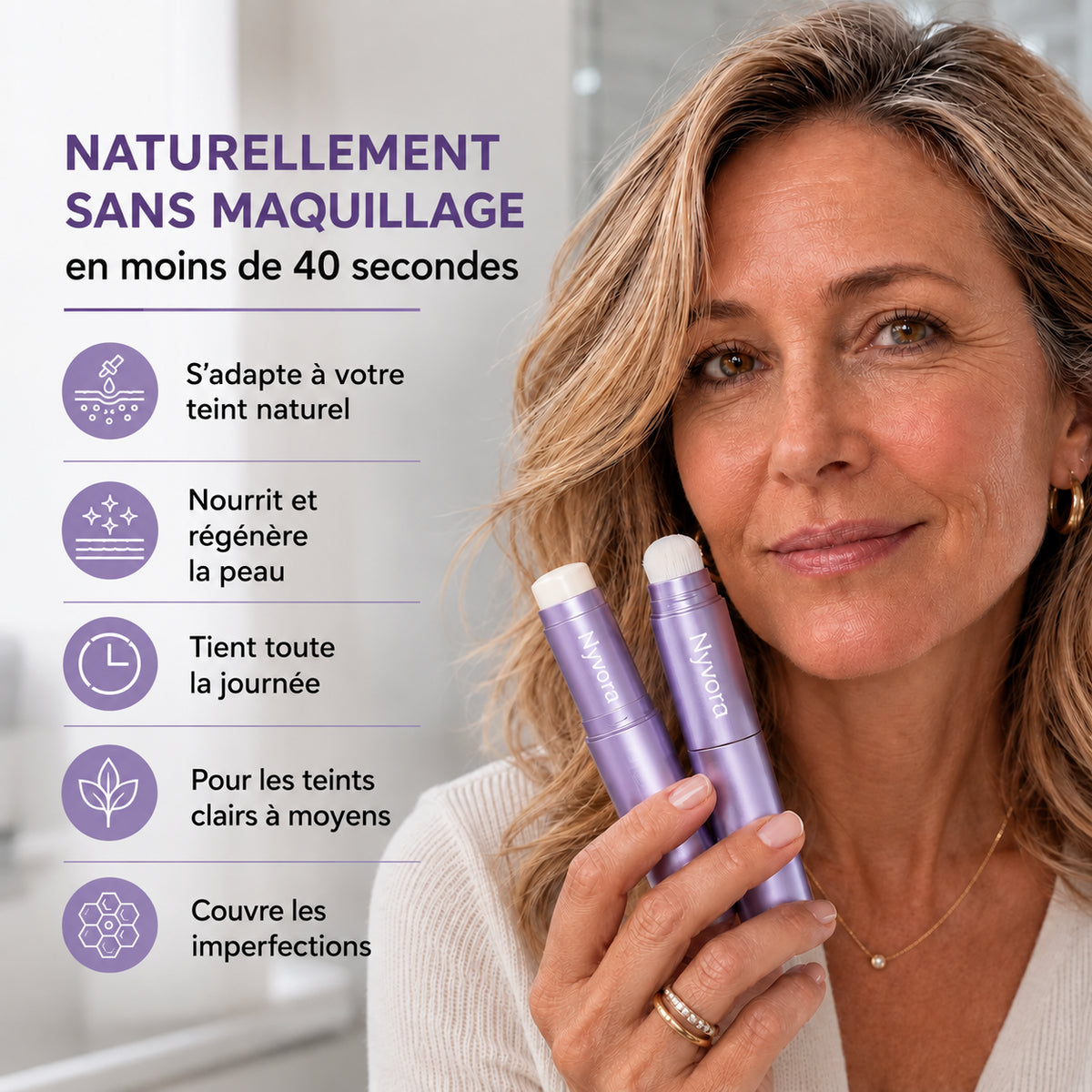 Stick Fond de Teint qui Change de Couleur — peaux matures