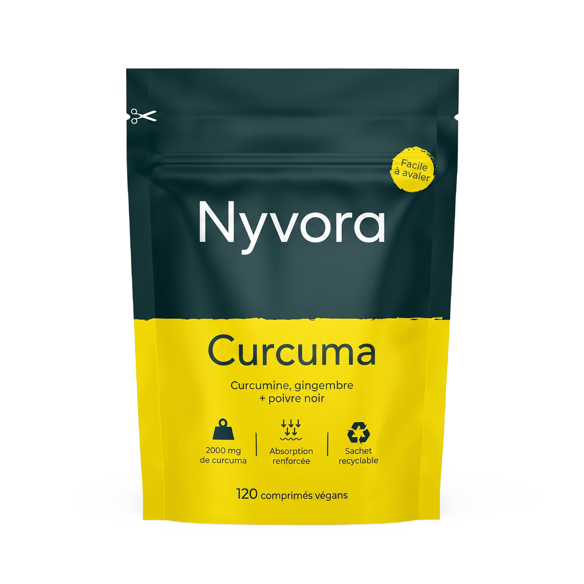 Curcuma, Gingembre et Poivre noir Nyvora